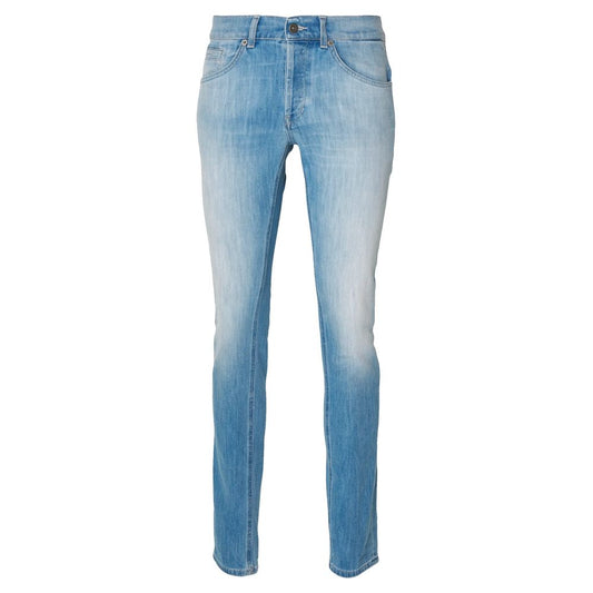 Dondup Smooth Light Blue Stretch Denim for Men