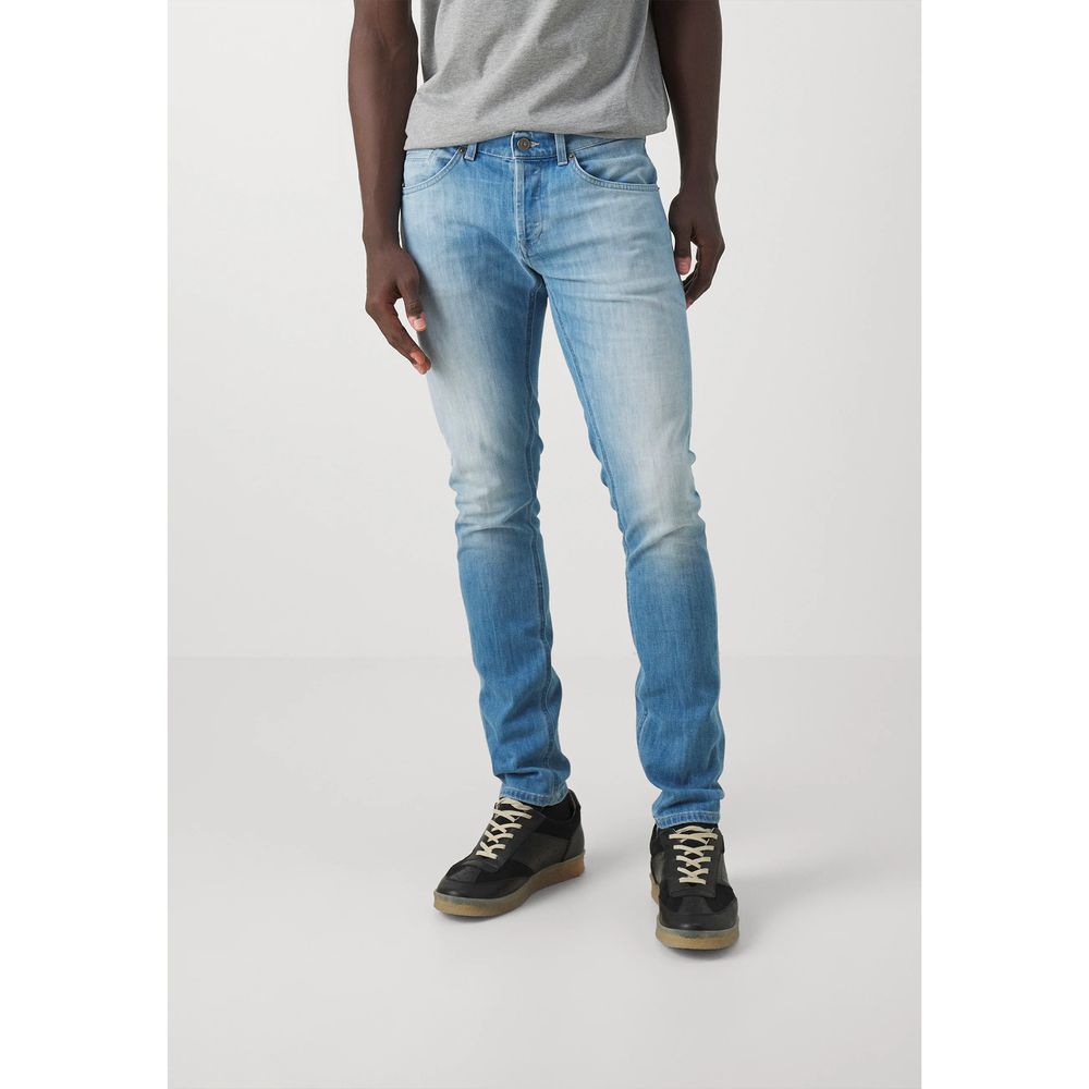 Dondup Smooth Light Blue Stretch Denim for Men