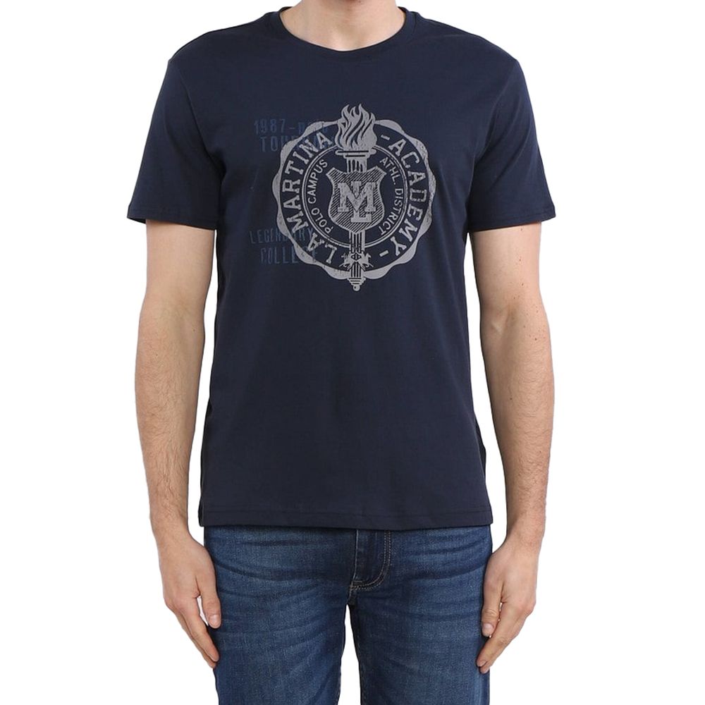 La Martina T-Shirt aus blauer Baumwolle