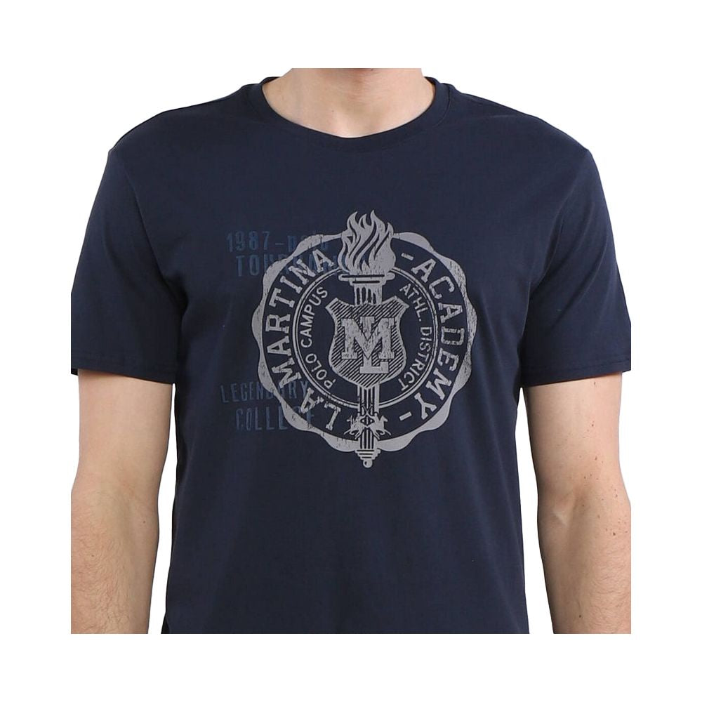 La Martina T-Shirt aus blauer Baumwolle