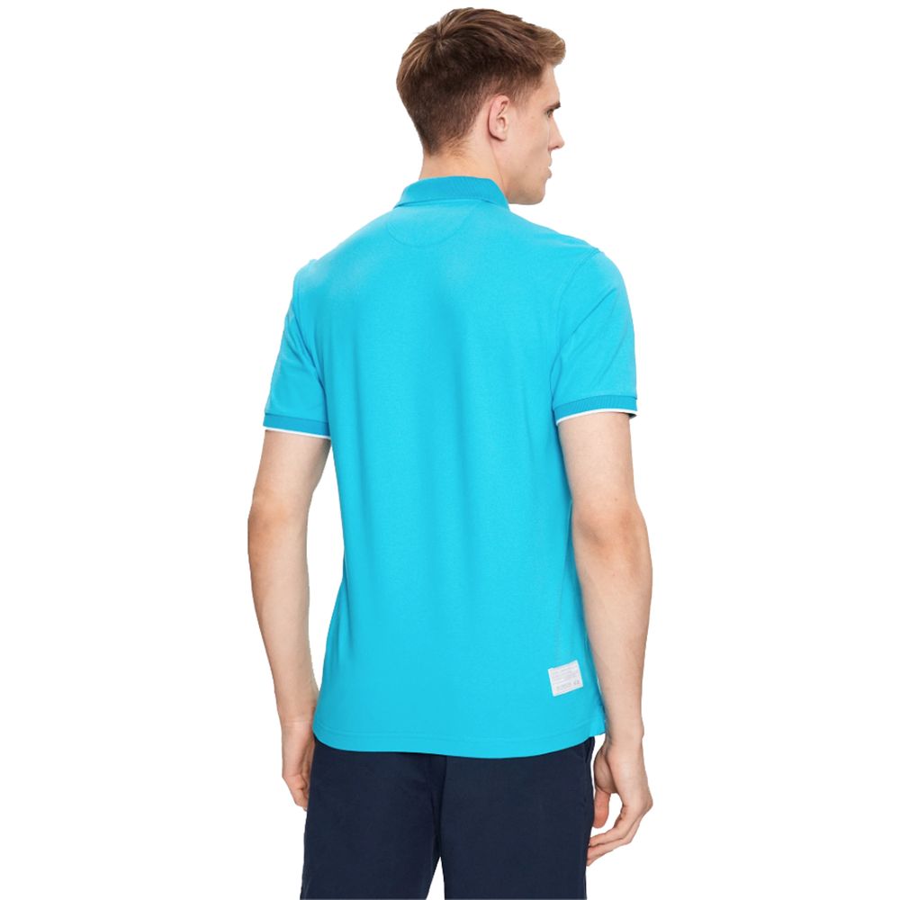 La Martina Hellblaues Baumwoll-Poloshirt