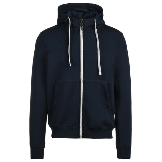 People Of Shibuya Smooth blue technical fabric hoodie