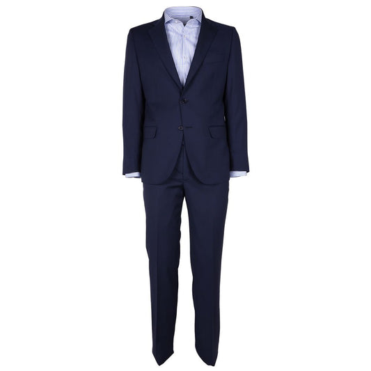 Made in Italy Blue Wool Suit for Men