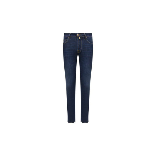 Jacob Cohen Sophisticated dark blue denim jeans with slim fit