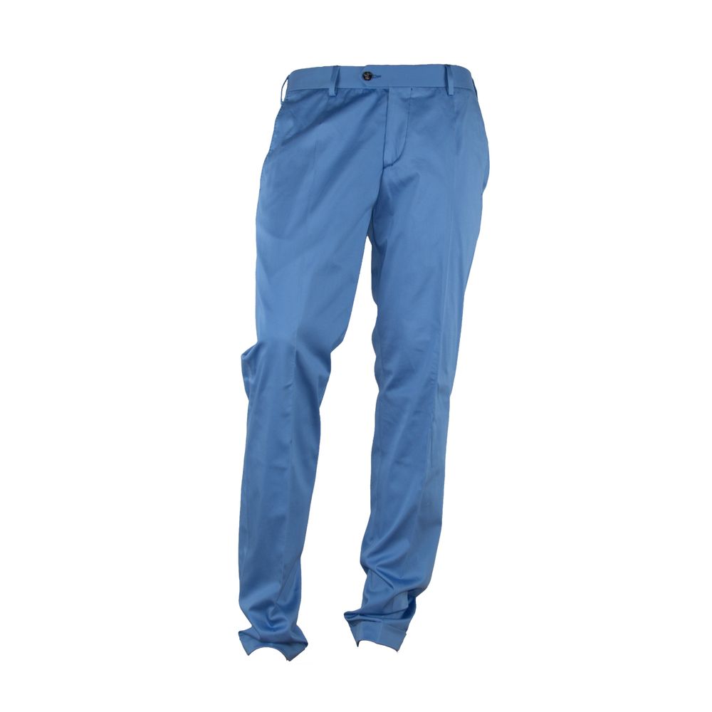 Made in Italy Elegant light blue summer trousers for men