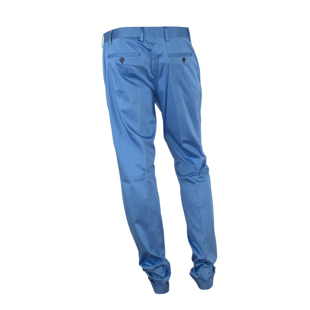 Made in Italy Elegant light blue summer trousers for men