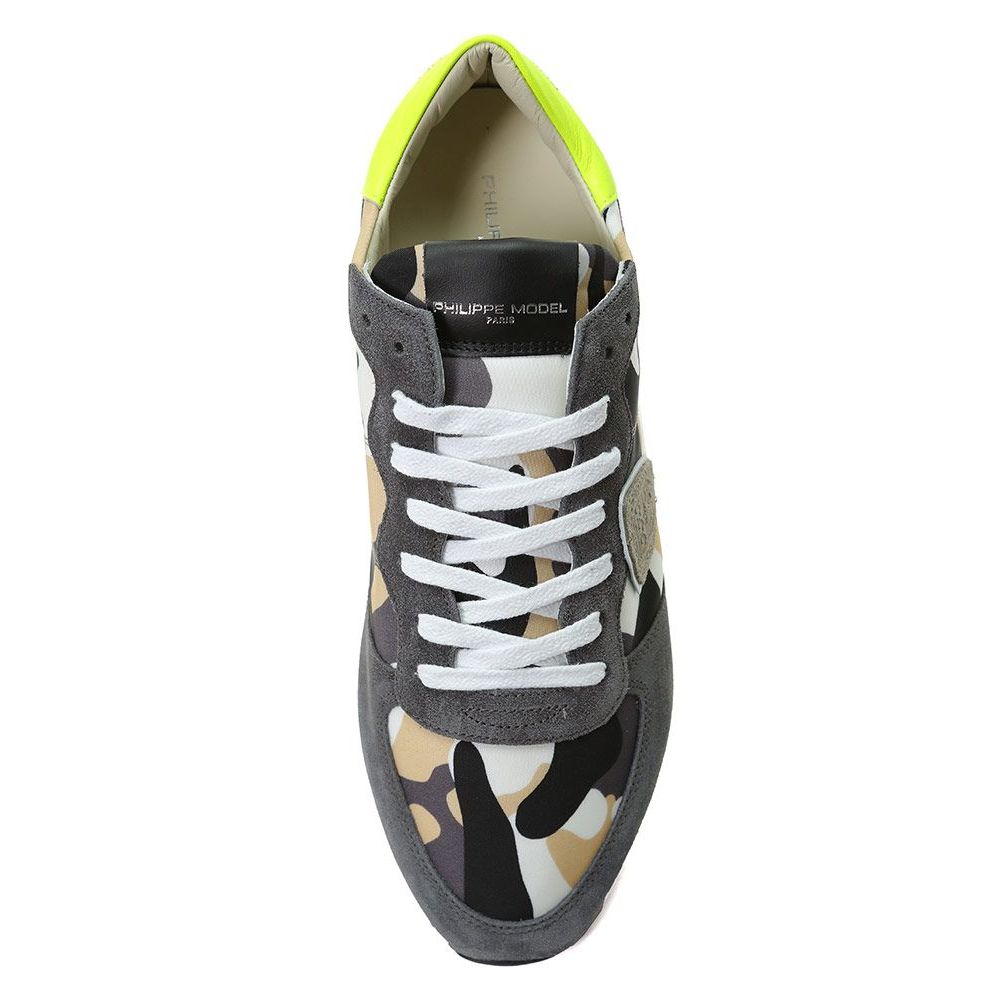 Philippe Model Army Chic Sneakers in fabric and suede