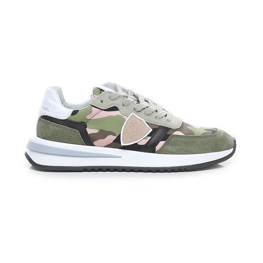 Philippe Model Chic army sneakers made of fabric with suede accents