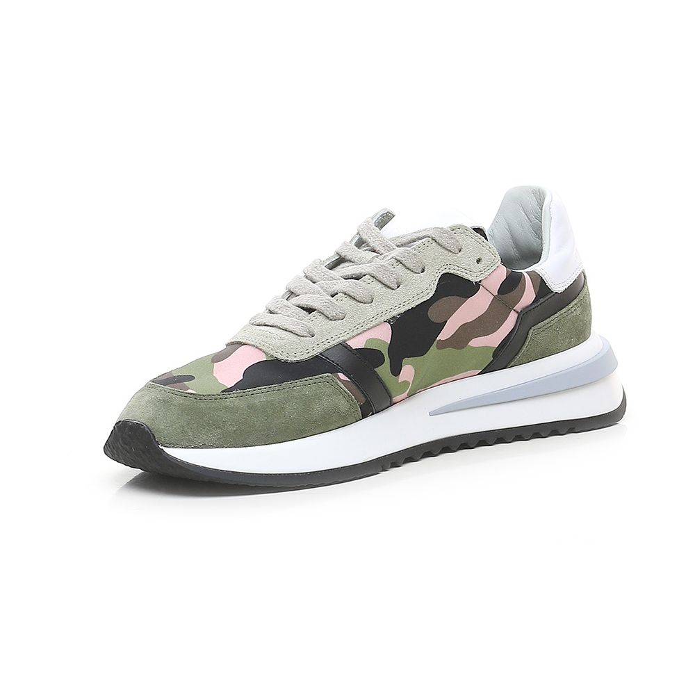 Philippe Model Chic army sneakers made of fabric with suede accents