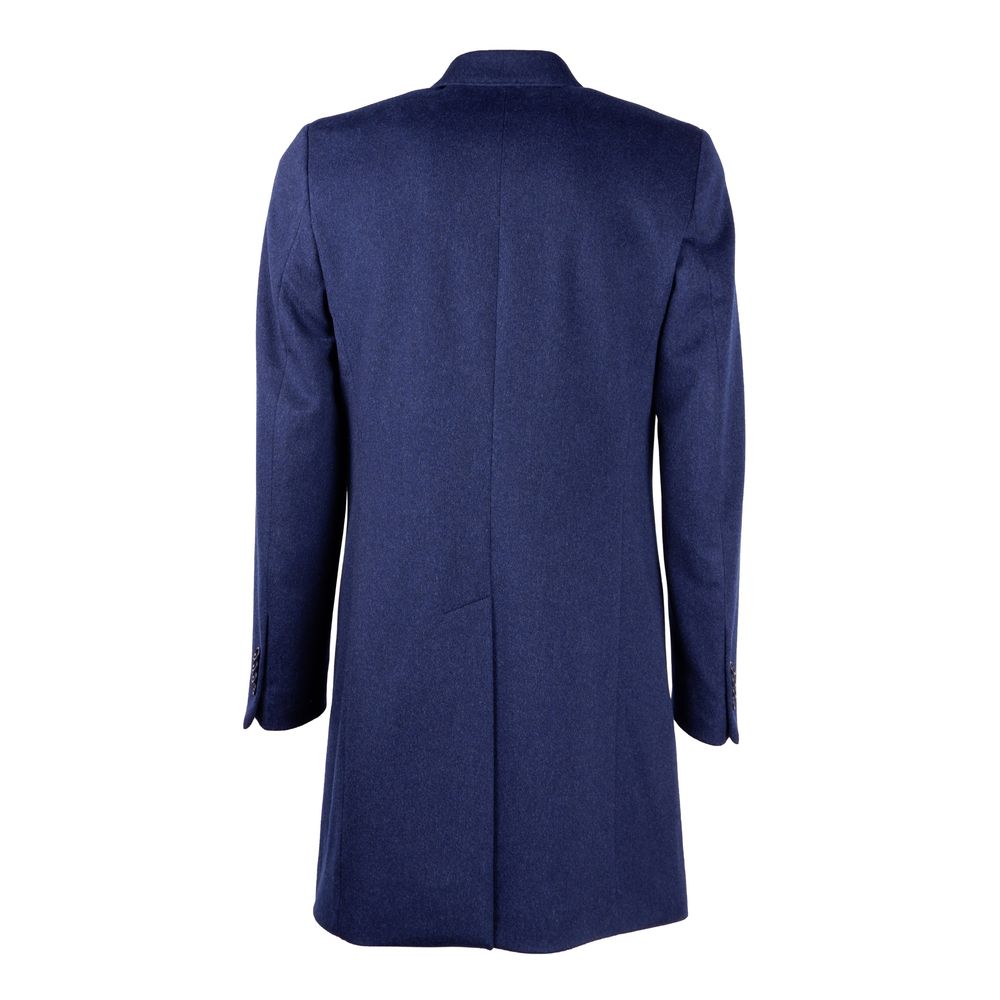 Made in Italy Blaue Wolle Männer Jacke