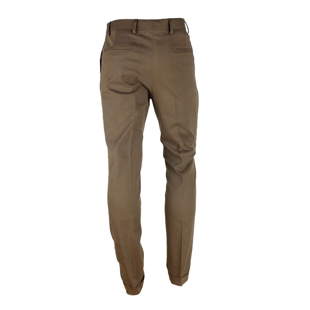 Made in Italy Brown Wool Pants for Men