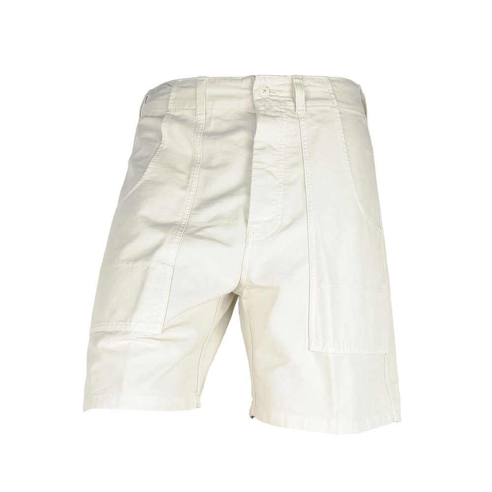 Don The Fuller White Cotton Miesten Bermuda Shortsit