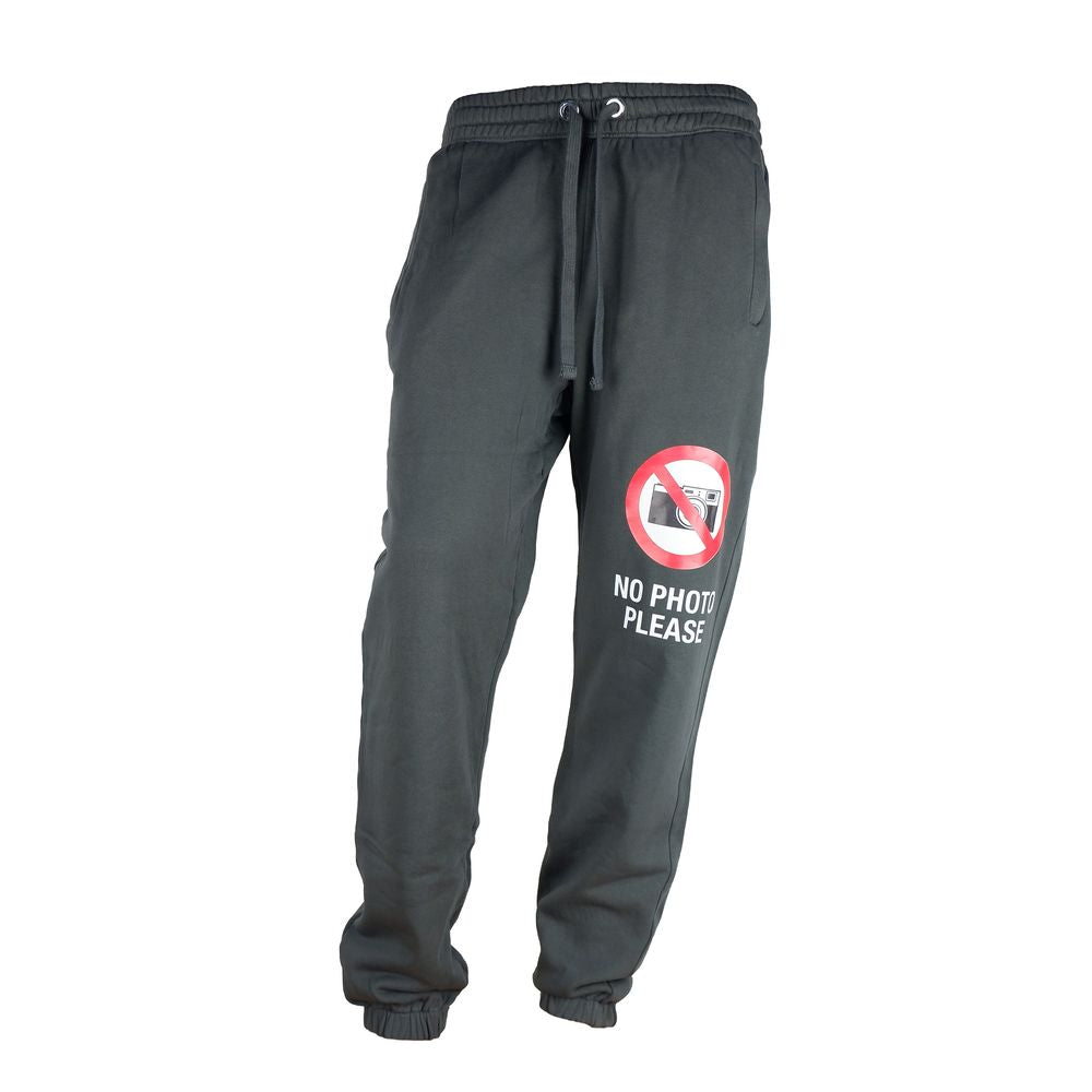 Diego Venturino Grey Cotton Tracksuit Pants for Men