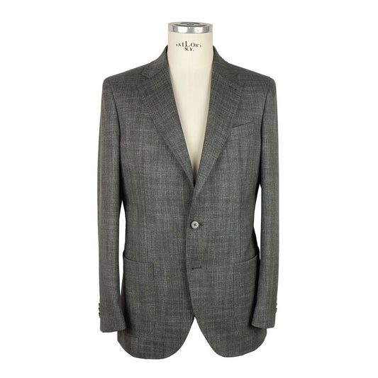 Emilio Romanelli Gray Wool Men's Jacket