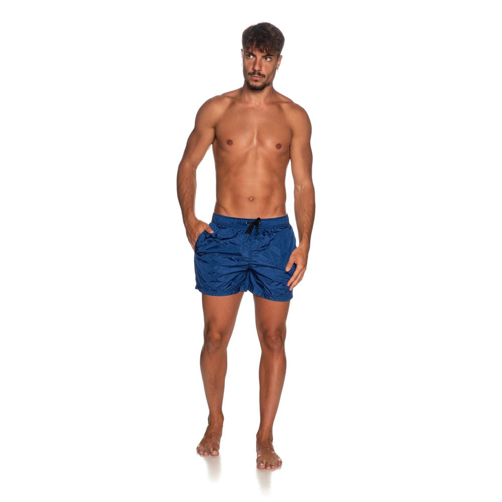 Refrigiwear Blaue Nylon-Badehose für Männer