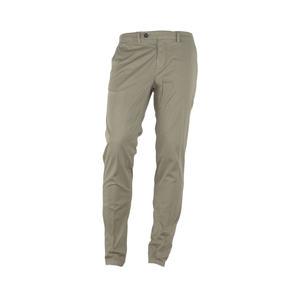 Made in Italy Chic Beige Summer Pants for Men