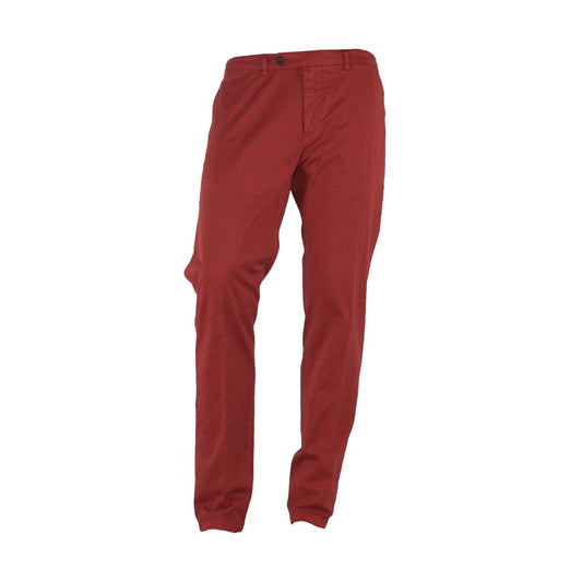 Made in Italy Chic summer trousers made of cotton blend in strong red