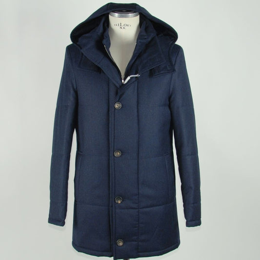 Made in Italy Elegante Herrenjacke aus Wolle und Kaschmir in Blau