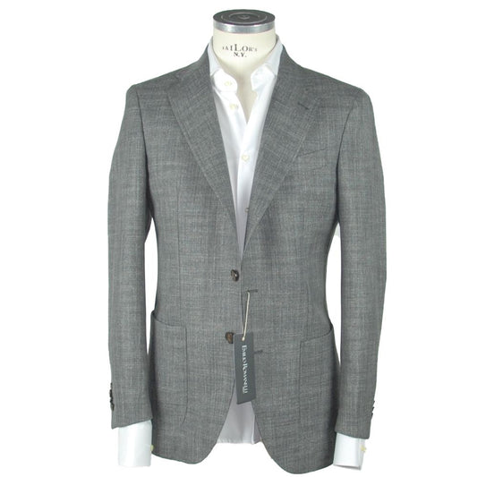 Emilio Romanelli grey wool blazer for men