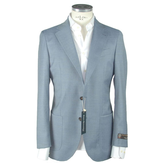 Emilio Romanelli light blue wool blazer for men