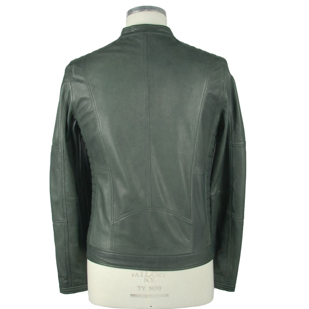 Emilio Romanelli Elegante grüne Lederjacke