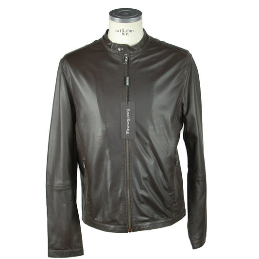 Emilio Romanelli Elite Brown Leather Jacket