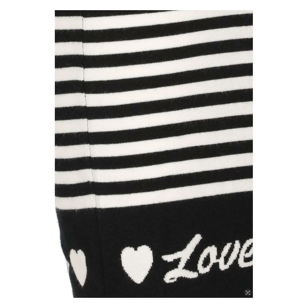 Love Moschino Schickes gestreiftes Logo-Strickkleid