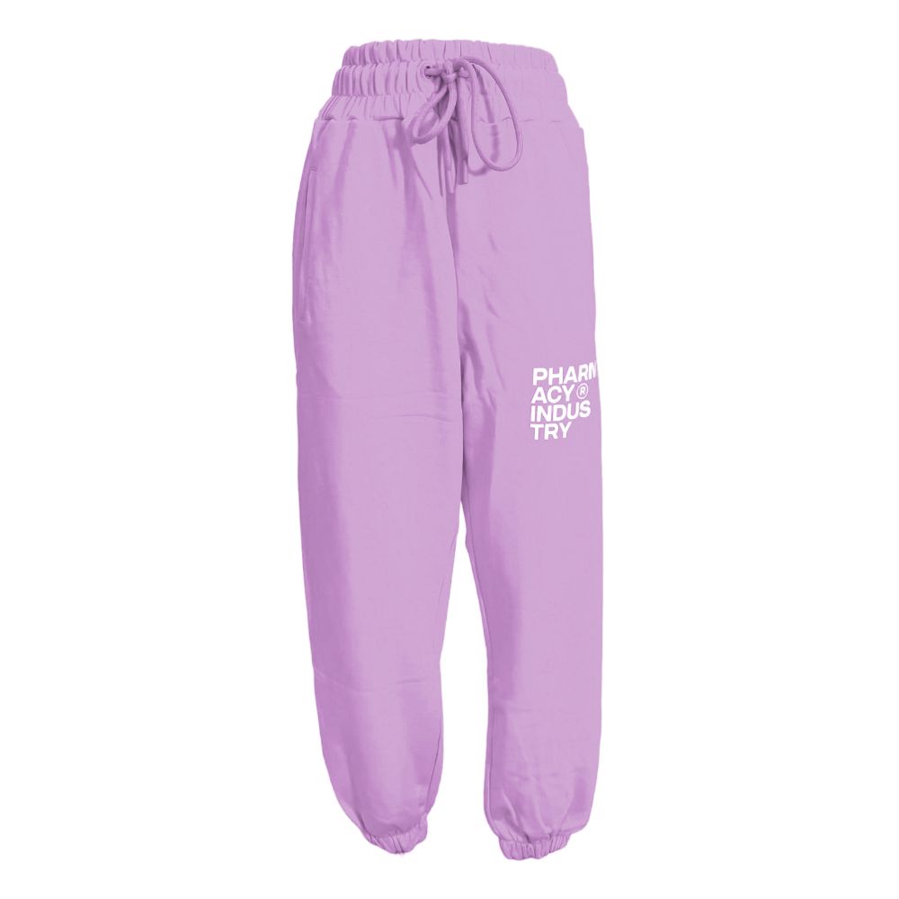 Pharmacy Industry Stylish purple cotton sweatpants with logo