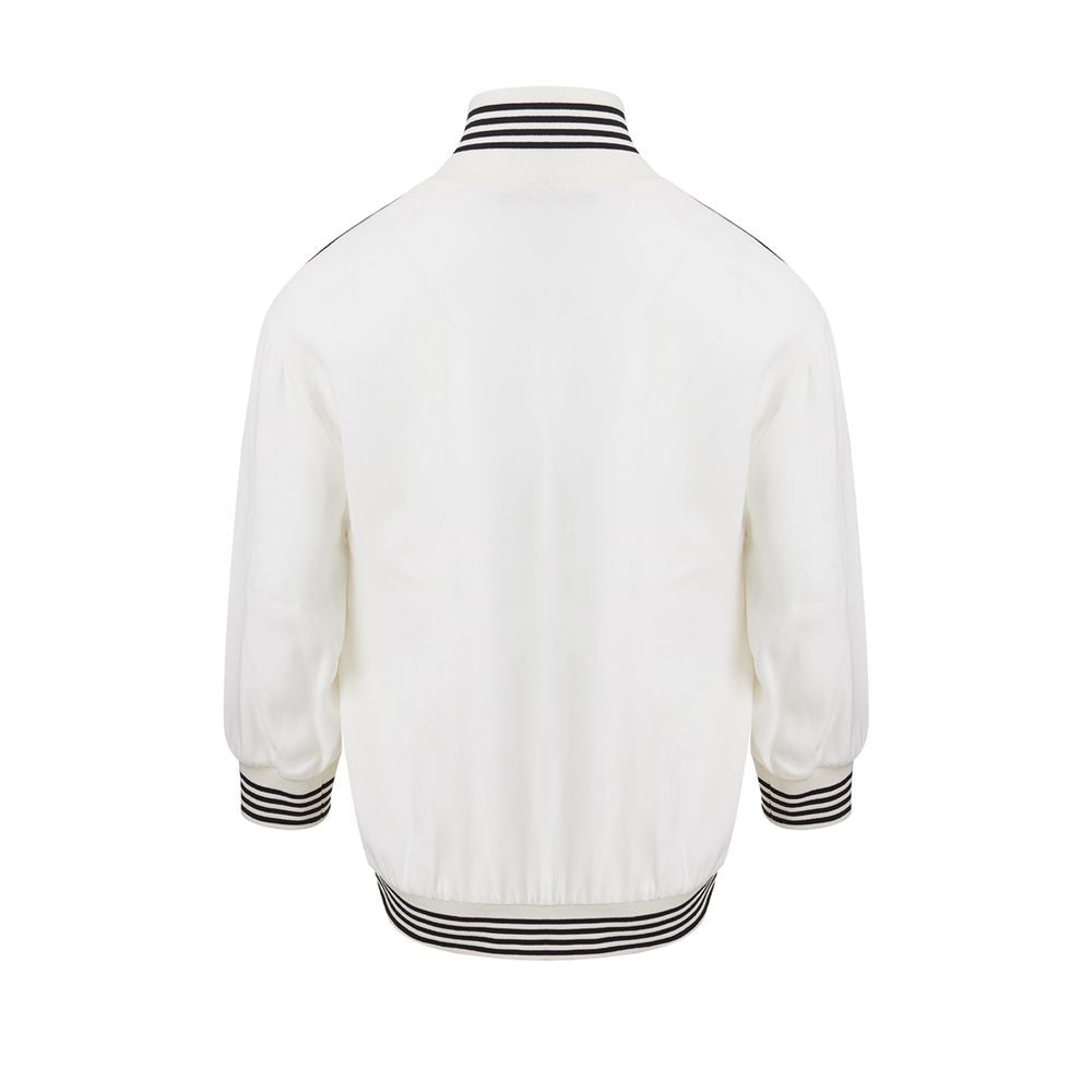 Dolce &amp; Gabbana Elegant white cotton knit sweater