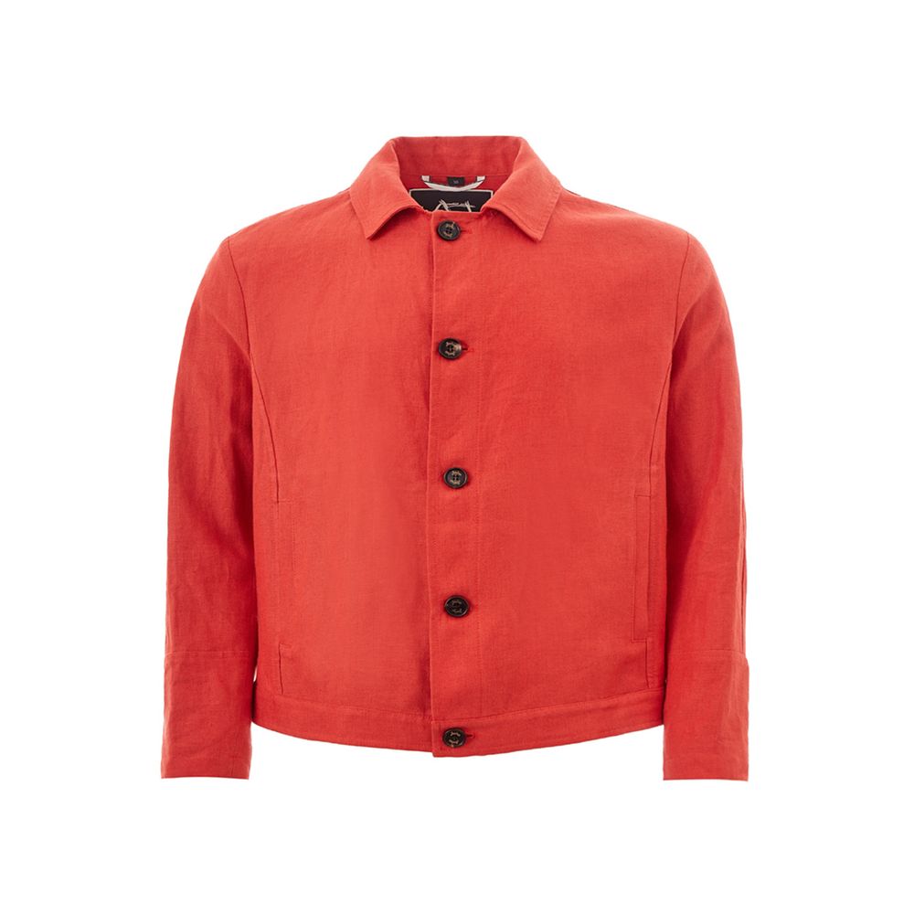 Sealup Elegante orangefarbene Polyesterjacke