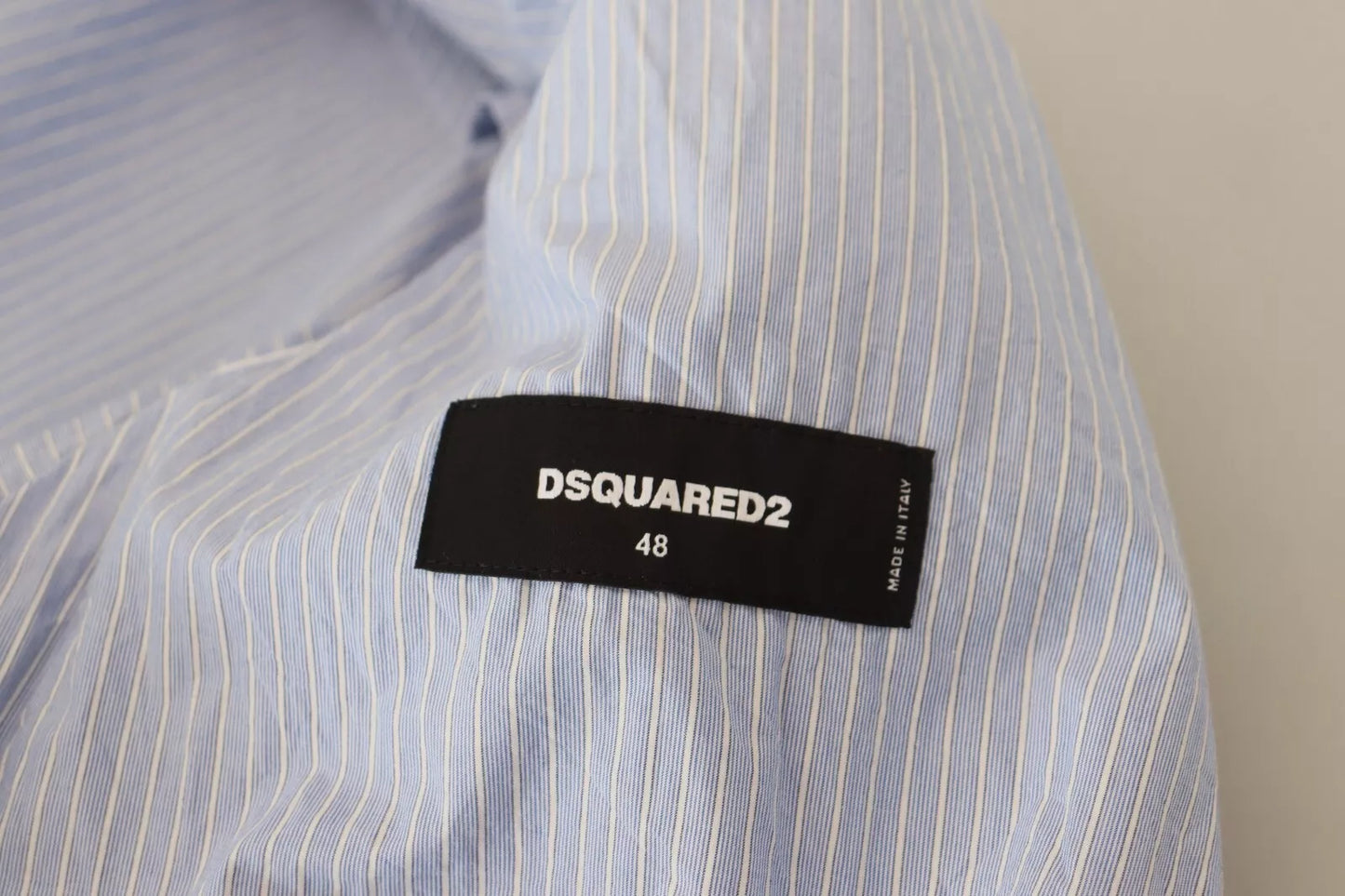 Dsquared² Blau gestreifter einreihiger formeller Mantel Blazer