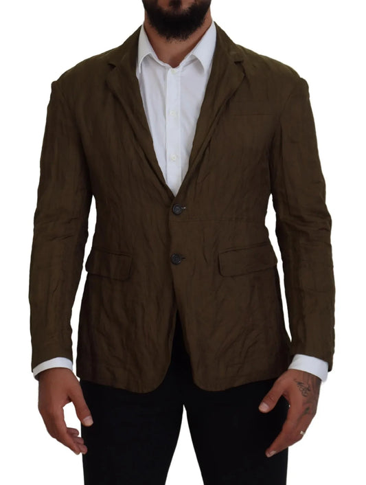 Dsquared² Grüner einreihiger Herrenmantel Blazer Jacke