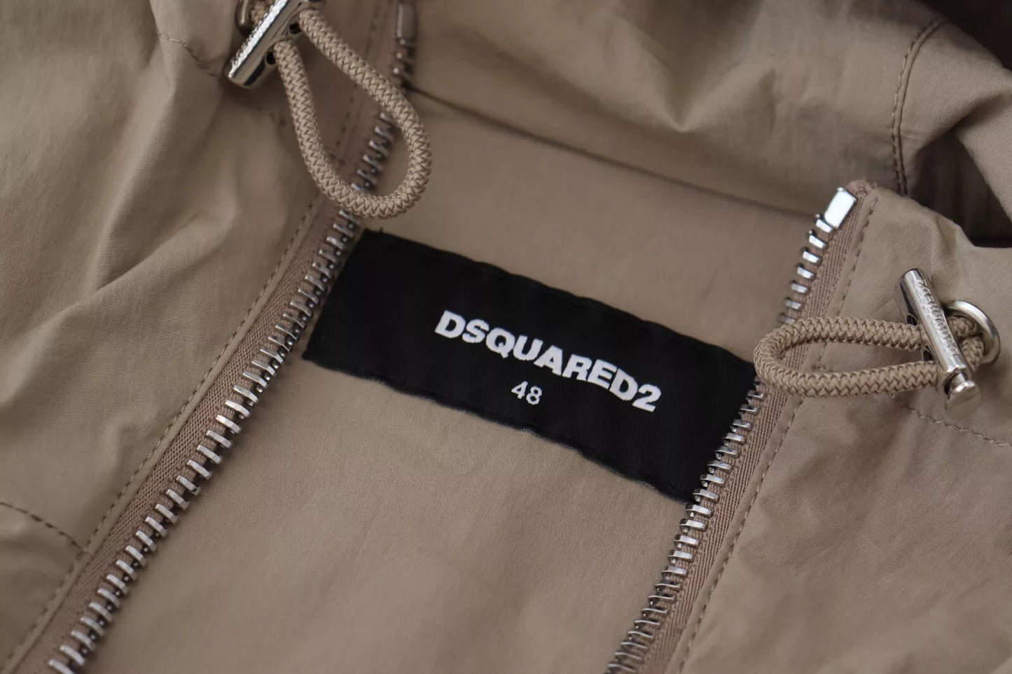 Dsquared² Braun Gray Ärmel mit Kapuze Full Zip Jacke