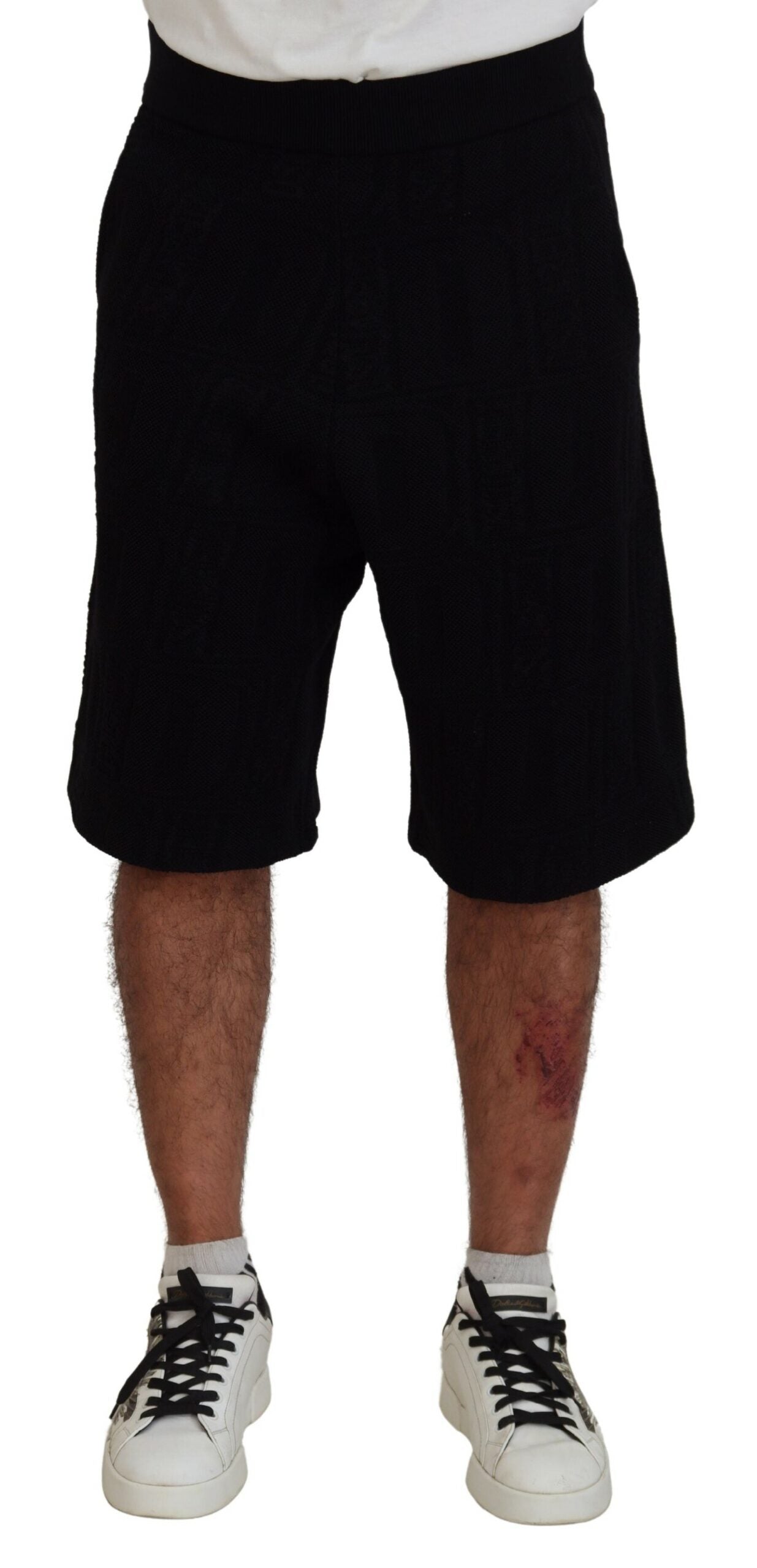 Dsquared² Schwarze solide Pull On Männer lässig Bermuda Shorts