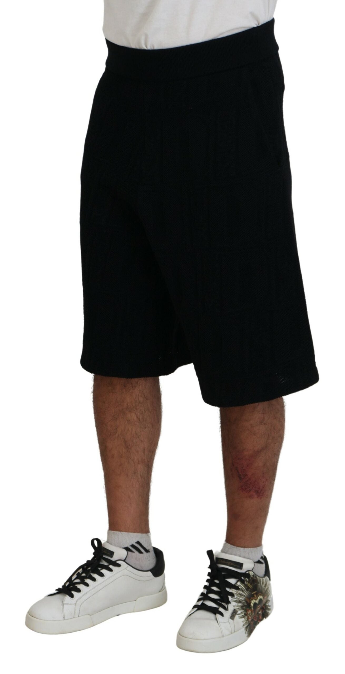 Dsquared² Schwarze solide Pull On Männer lässig Bermuda Shorts