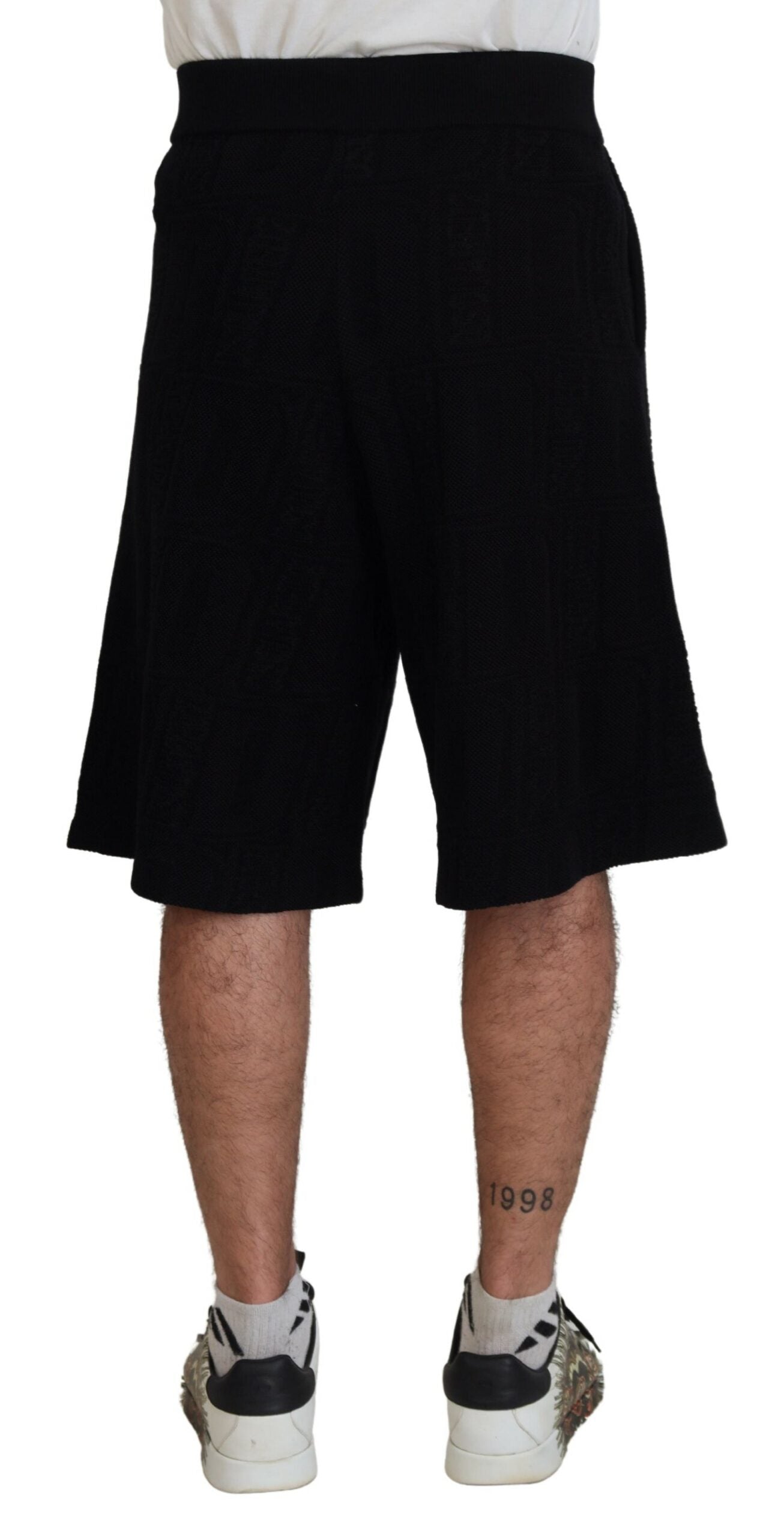 Dsquared² Schwarze solide Pull On Männer lässig Bermuda Shorts