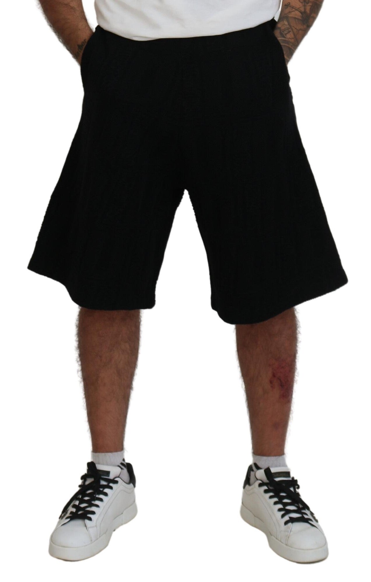 Dsquared² Schwarze solide Pull On Männer lässig Bermuda Shorts