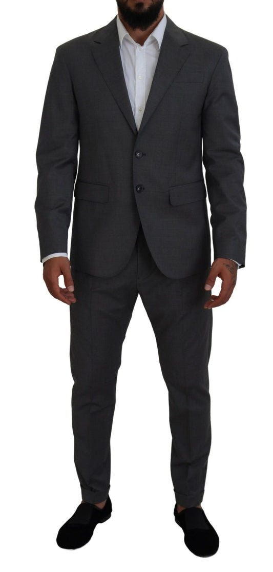 Dsquared² Grey single-breasted 2-piece CIPRO wool suit