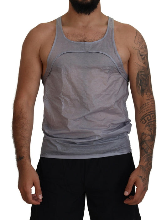 Dsquared² Light Grey Sleeveless Cotton Tank T-Shirt for Men