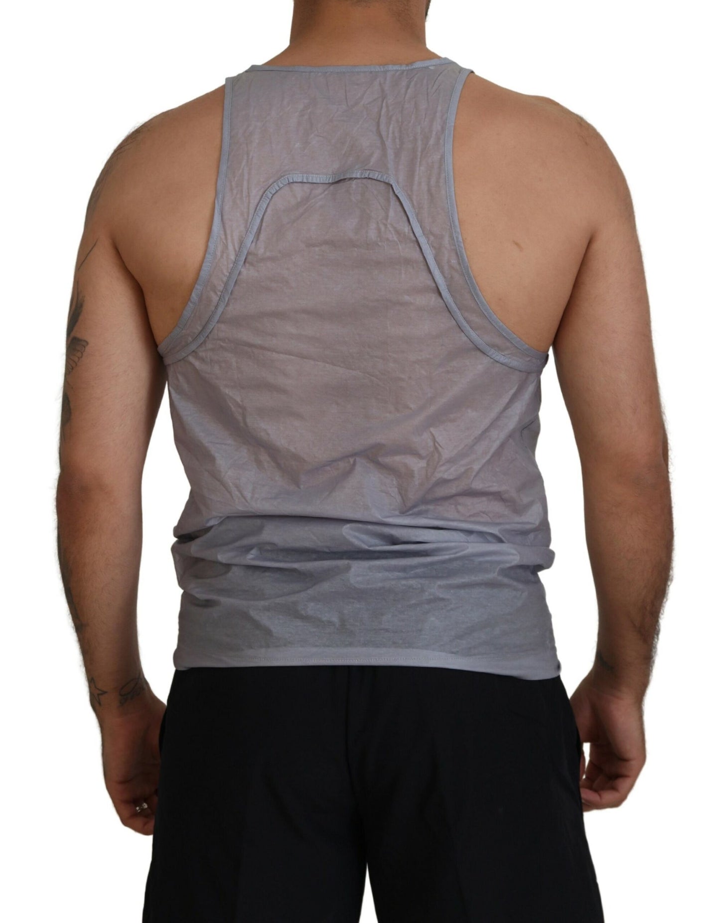 Dsquared² Light Grey Sleeveless Cotton Tank T-Shirt for Men