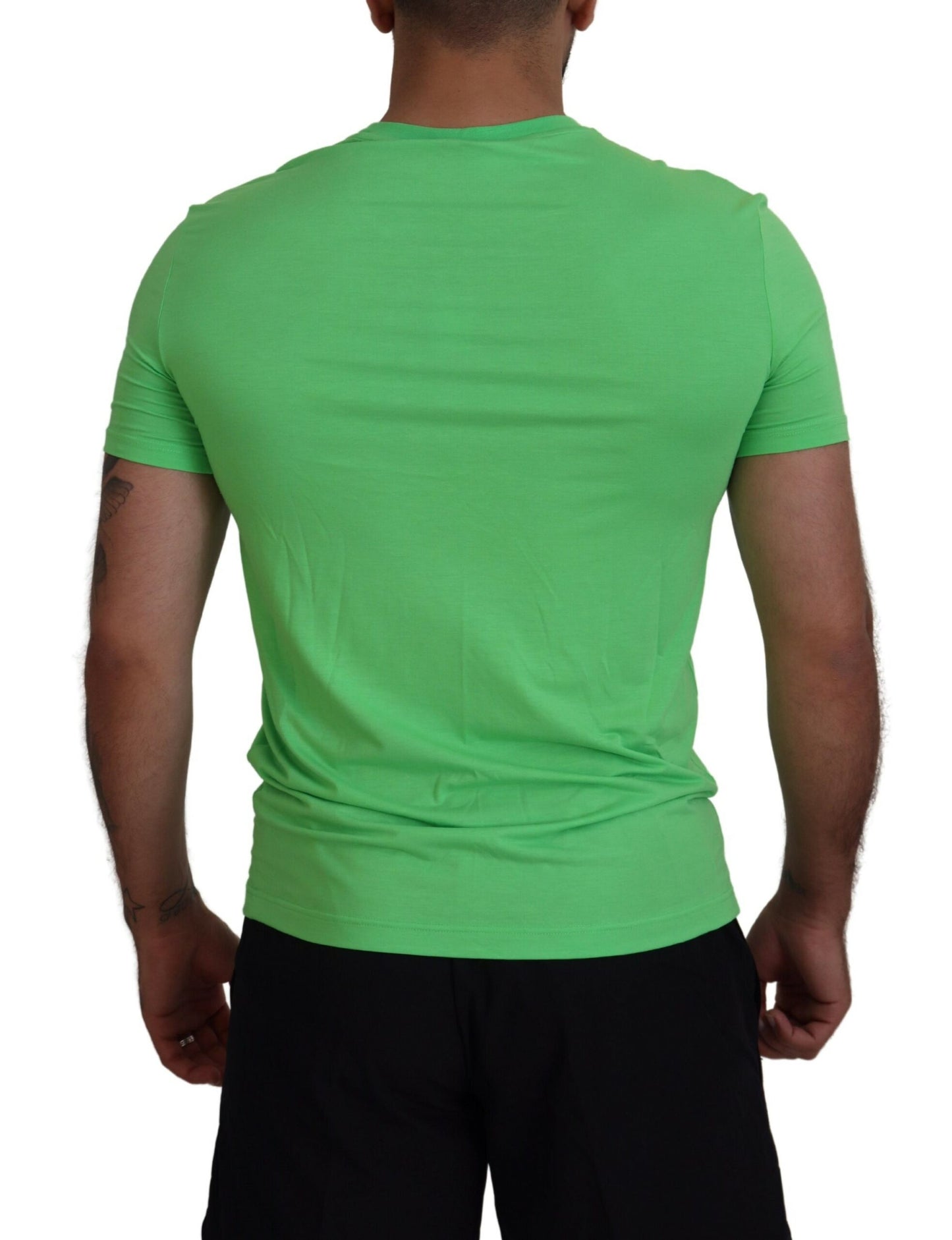 Dsquared² Green Modal Short Sleeve Crew Neck T-Shirt