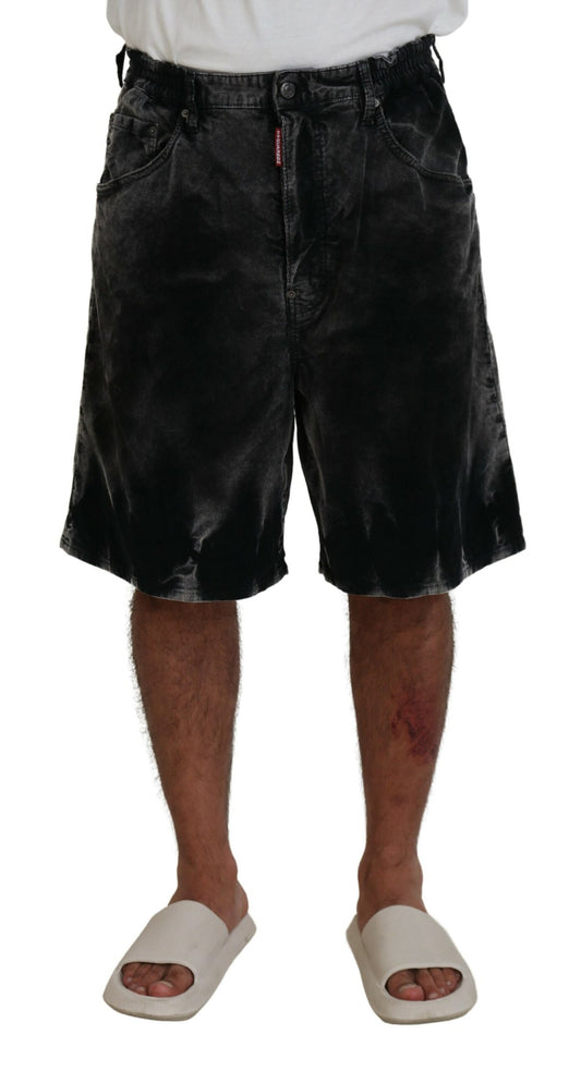 Dsquared² Harmaa puuvillavakosametti Bermuda-shortsit