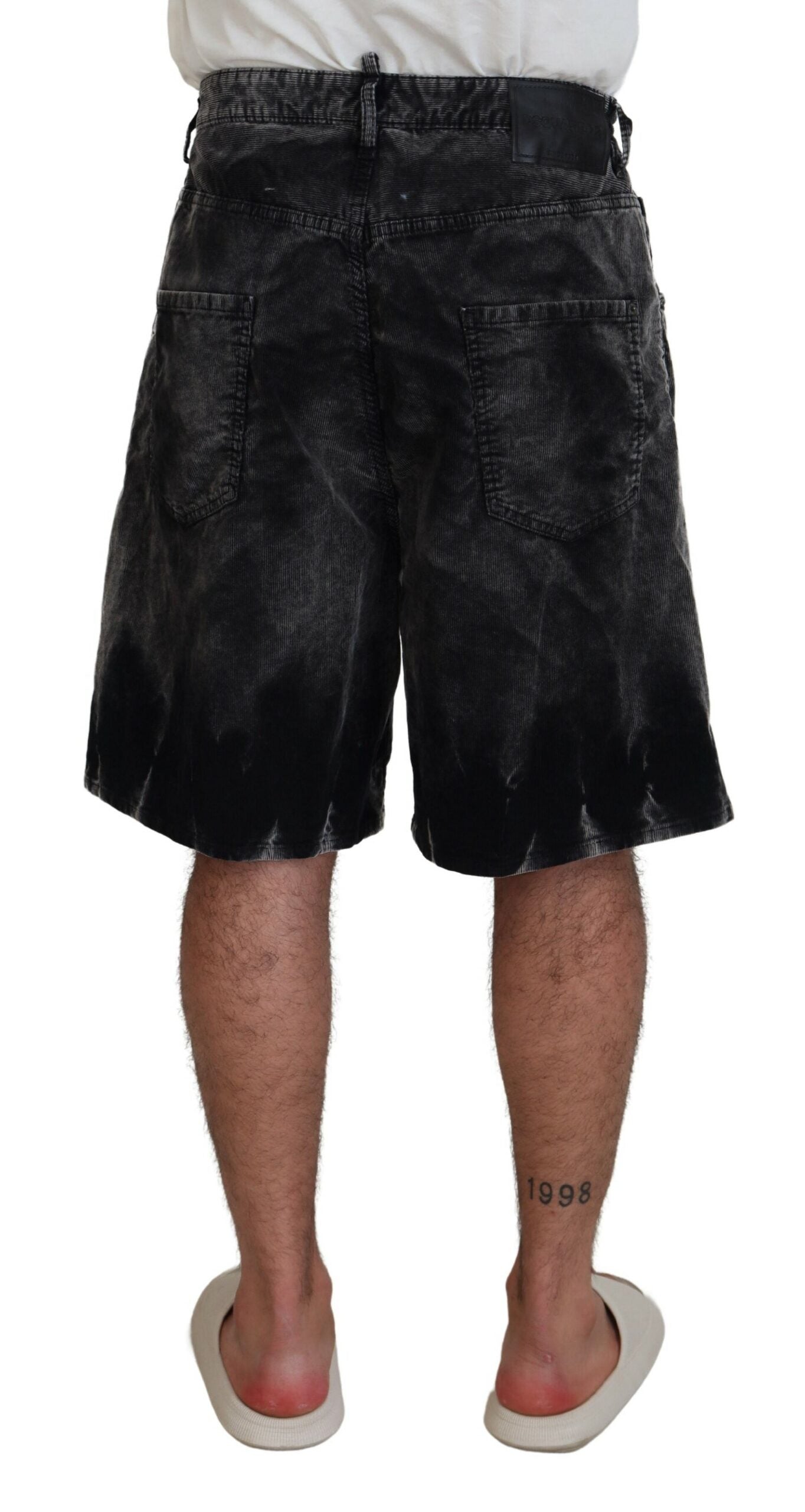 Dsquared² Graue Bermuda-Shorts aus Baumwollcord