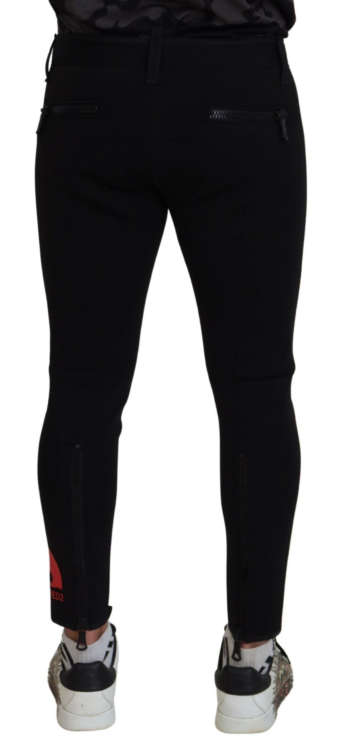 Dsquared² back polyamide slim fit pants with logo print