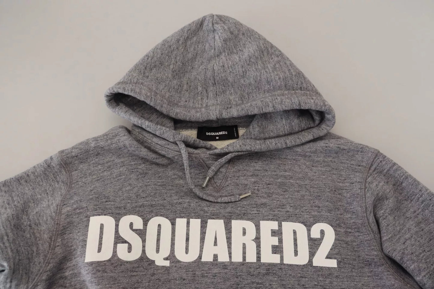 Dsquared² Harmaa puuvillainen huppari logopainatuksella miesten villapaita