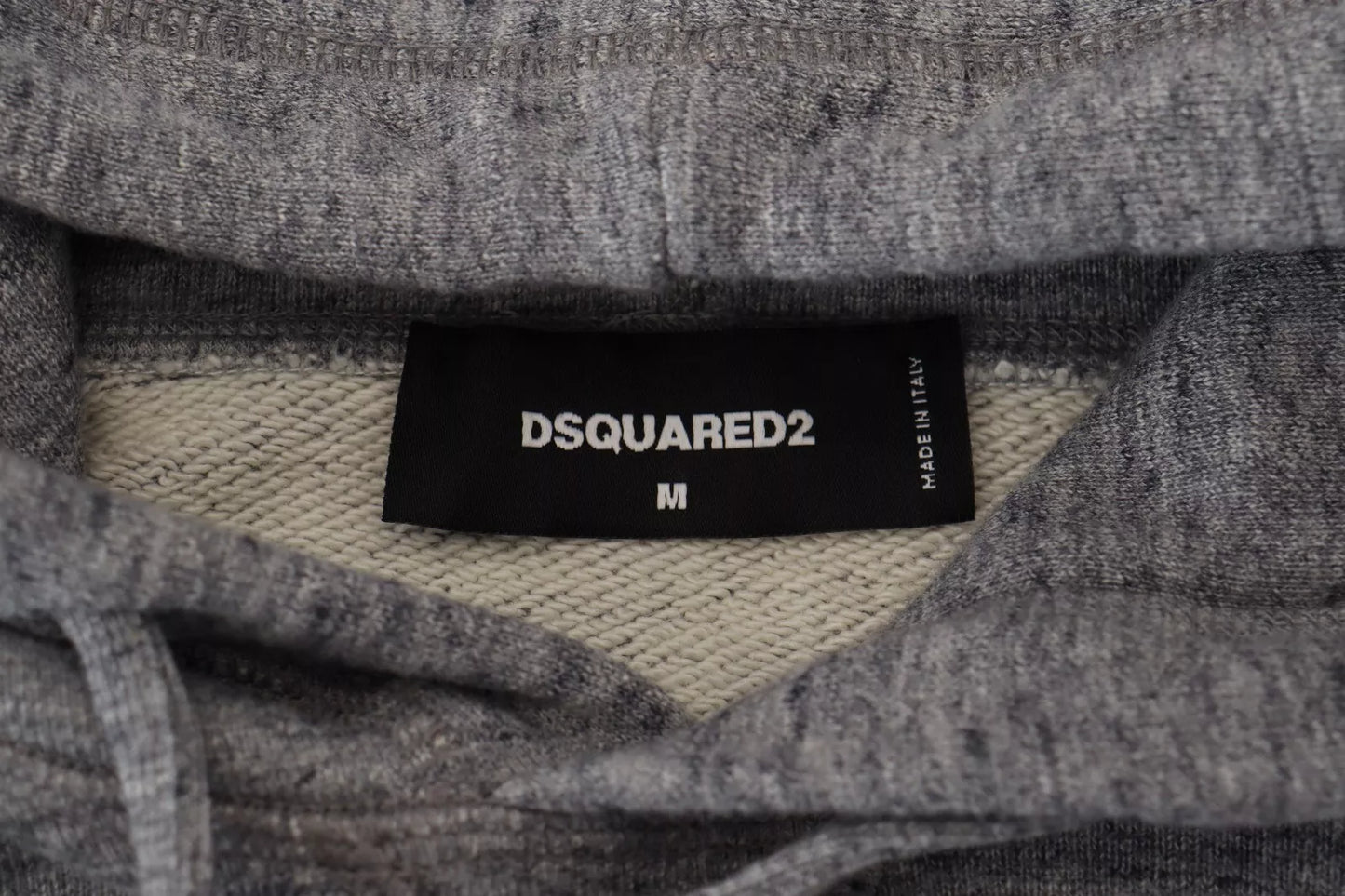 Dsquared² Harmaa puuvillainen huppari logopainatuksella miesten villapaita