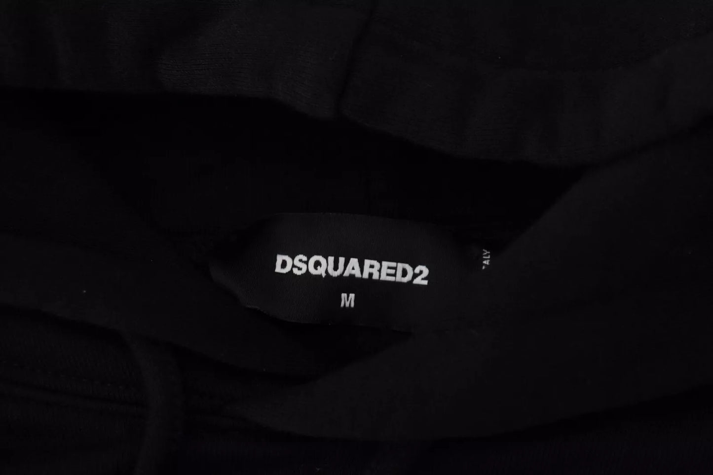 Dsquared² Black Cotton Hooded Sweater Printed Men's Sweater