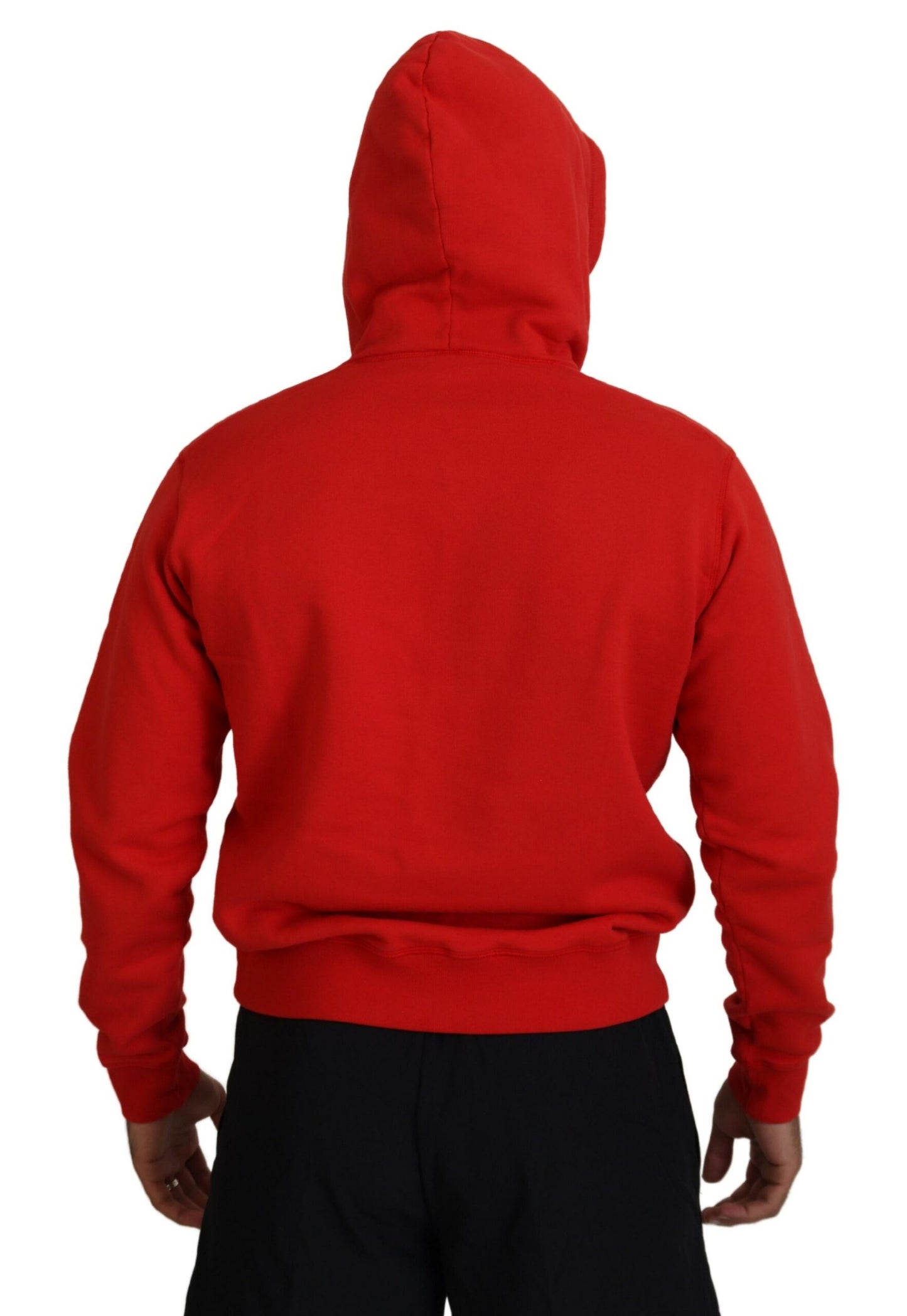 Dsquared² Red Cotton Hoodie for Men with Print