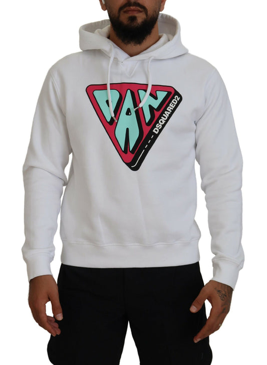 Dsquared² White printed cotton hoodie