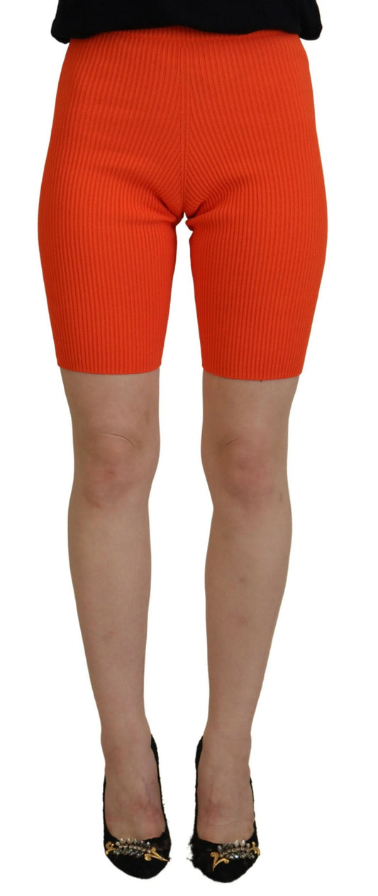 Dsquared² Orange viscose Bermuda shorts with mid-waist and slim fit